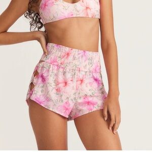 LoveShackFancy X Hurley - HIBISCUS HIGH WAIST AQUAS BOARDSHORTS 2.5"